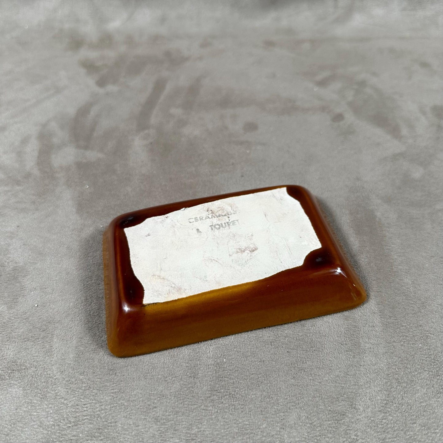 Toupet Ceramic Advertising Ashtray, Paris Lyon Palace Paris 12th, Made in France, Vintage 1970