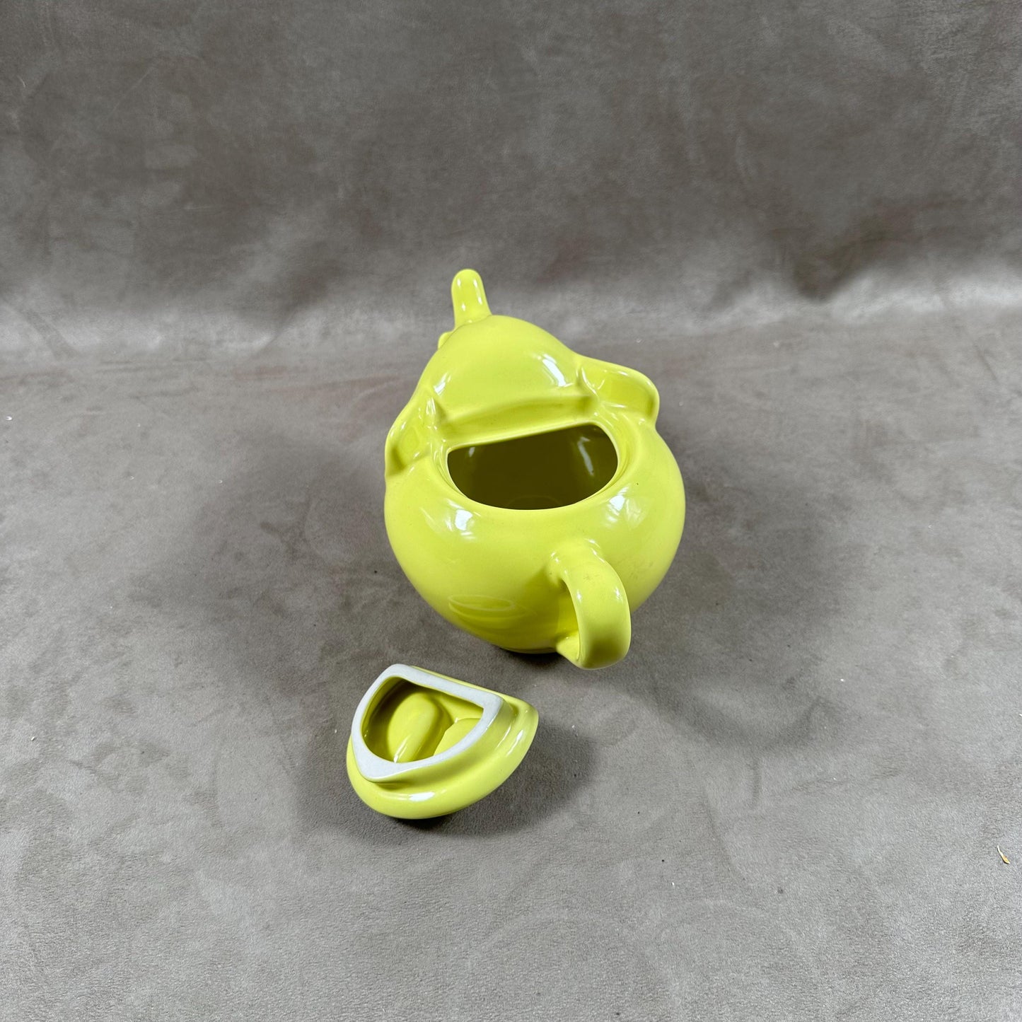 Beautiful green ceramic teapot in the shape of an elephant Made in France