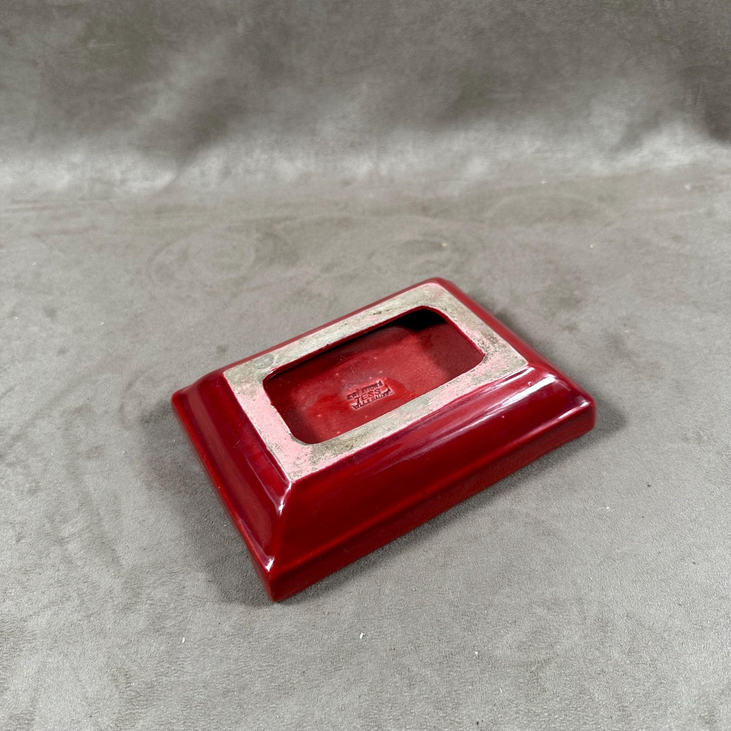 Tess Villenauxe Earthenware Advertising Ashtray, Saint-Jacques Department Stores Reims, Made in France, Vintage 1970