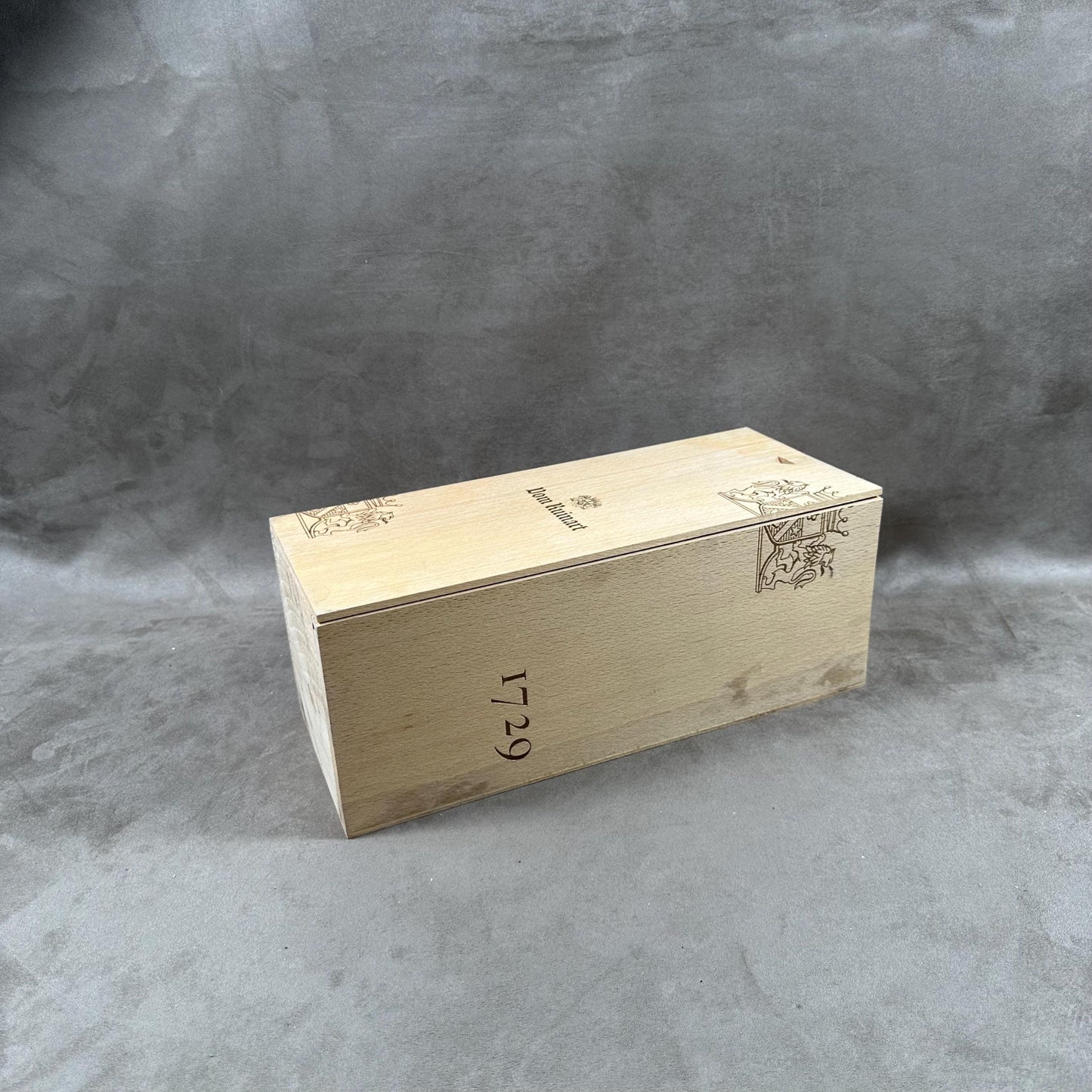 Caisse en Bois pour Bouteille de Champagne Dom Ruinart, Made in France, Vintage 1990