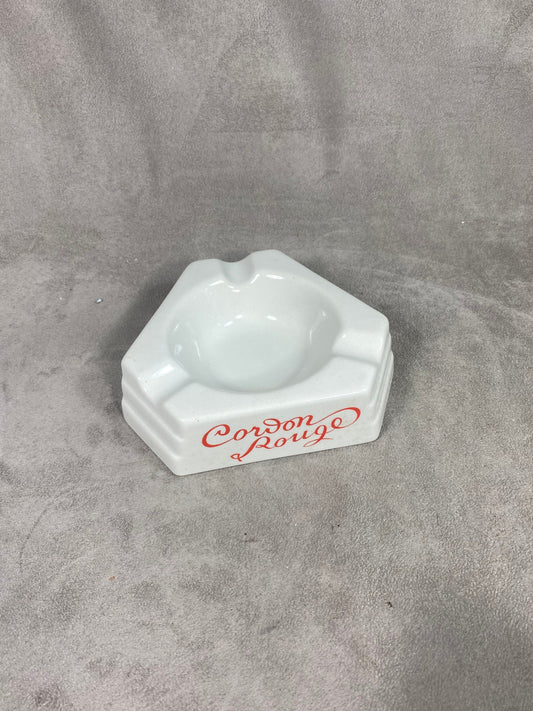 Cendrier Champagne MUMM Cordon Rouge rond en porcelaine Keller et Guerin Lunéville  vintage Made in France