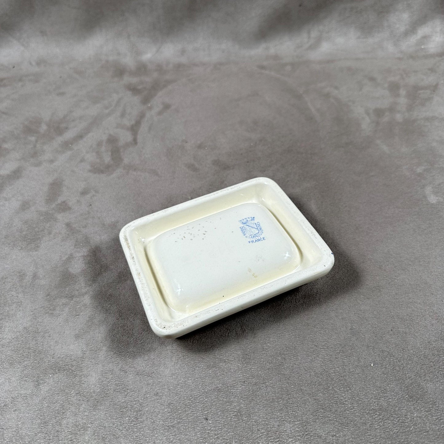 Digoin Sarreguemines earthenware ashtray for Cognac CROIZET vintage Made in France