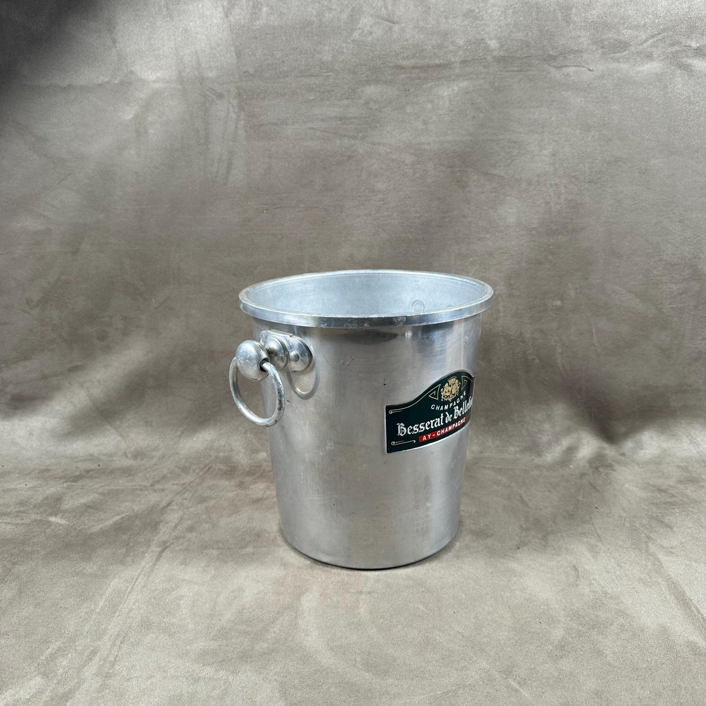 Seau à champagne en aluminium  Champagne Besserat de Bellefon vintage Made in France