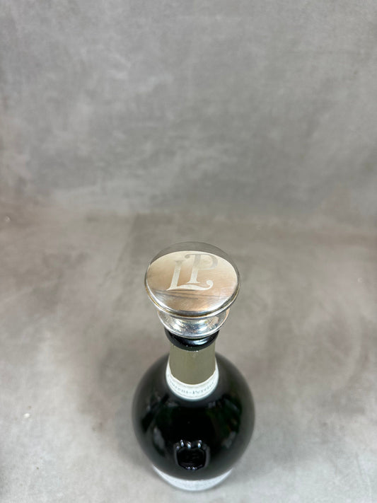 Vintage silver metal stopper for Champagne bottle Laurent-Perrier Champagne with its box Made in France 1970s