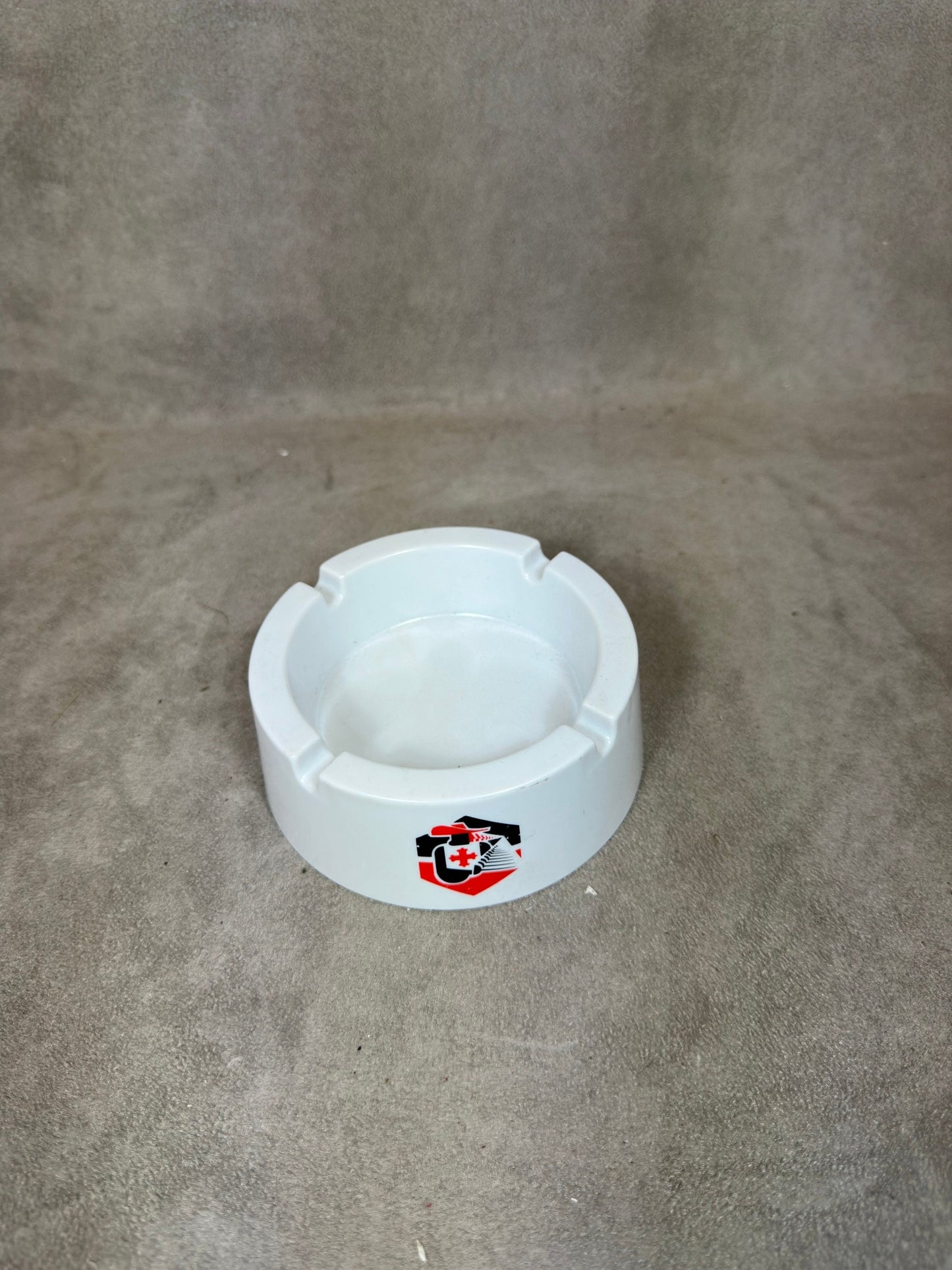 Plastic Advertising Ashtray by Design Bourbon, Les Mousquetaires Intermarché, Made in France, Vintage 1980