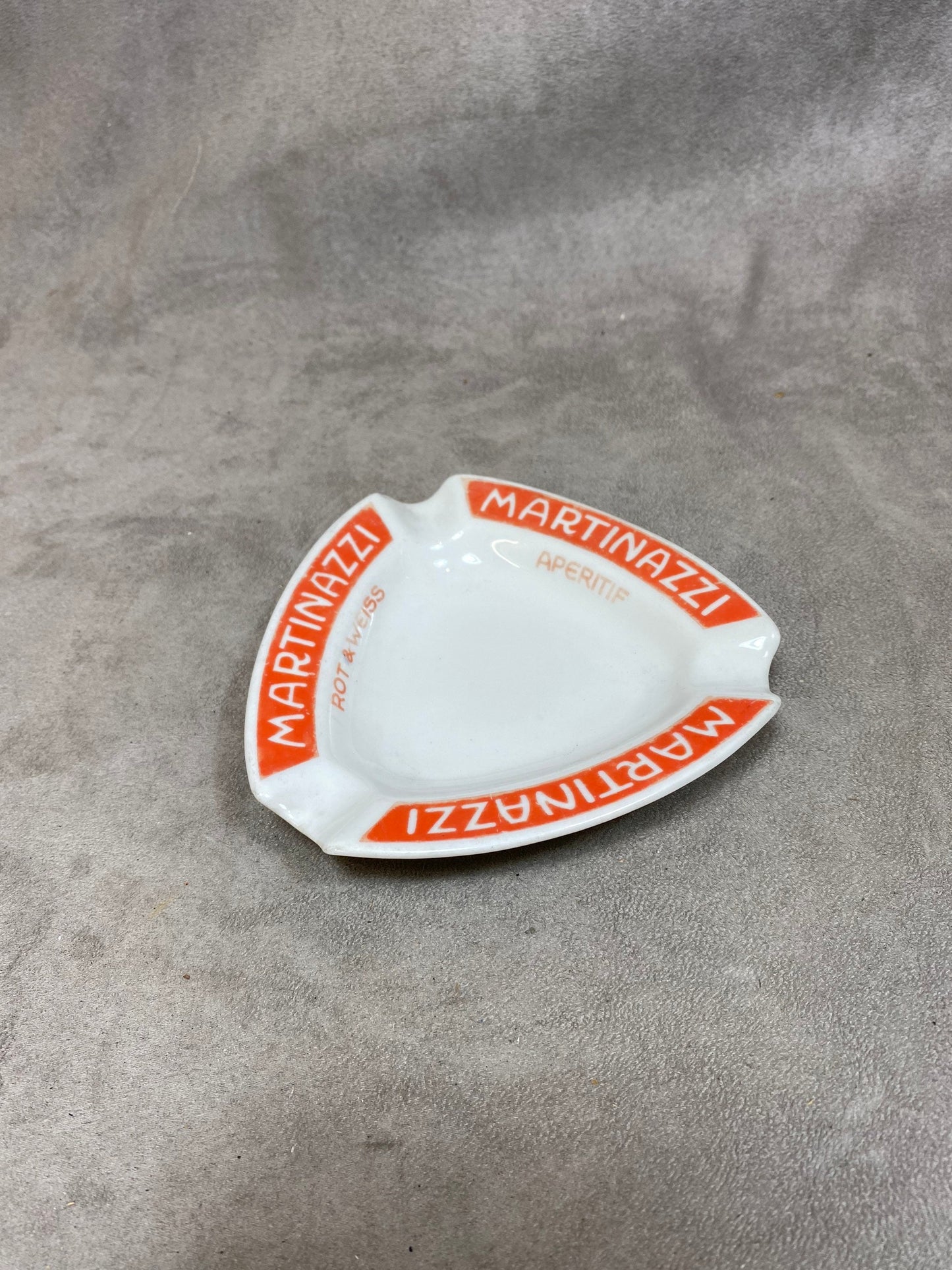 Cendrier Publicitaire en Porcelaine, Martinazzi Aperitif Bitter, Made in Swiss, Vintage 1970