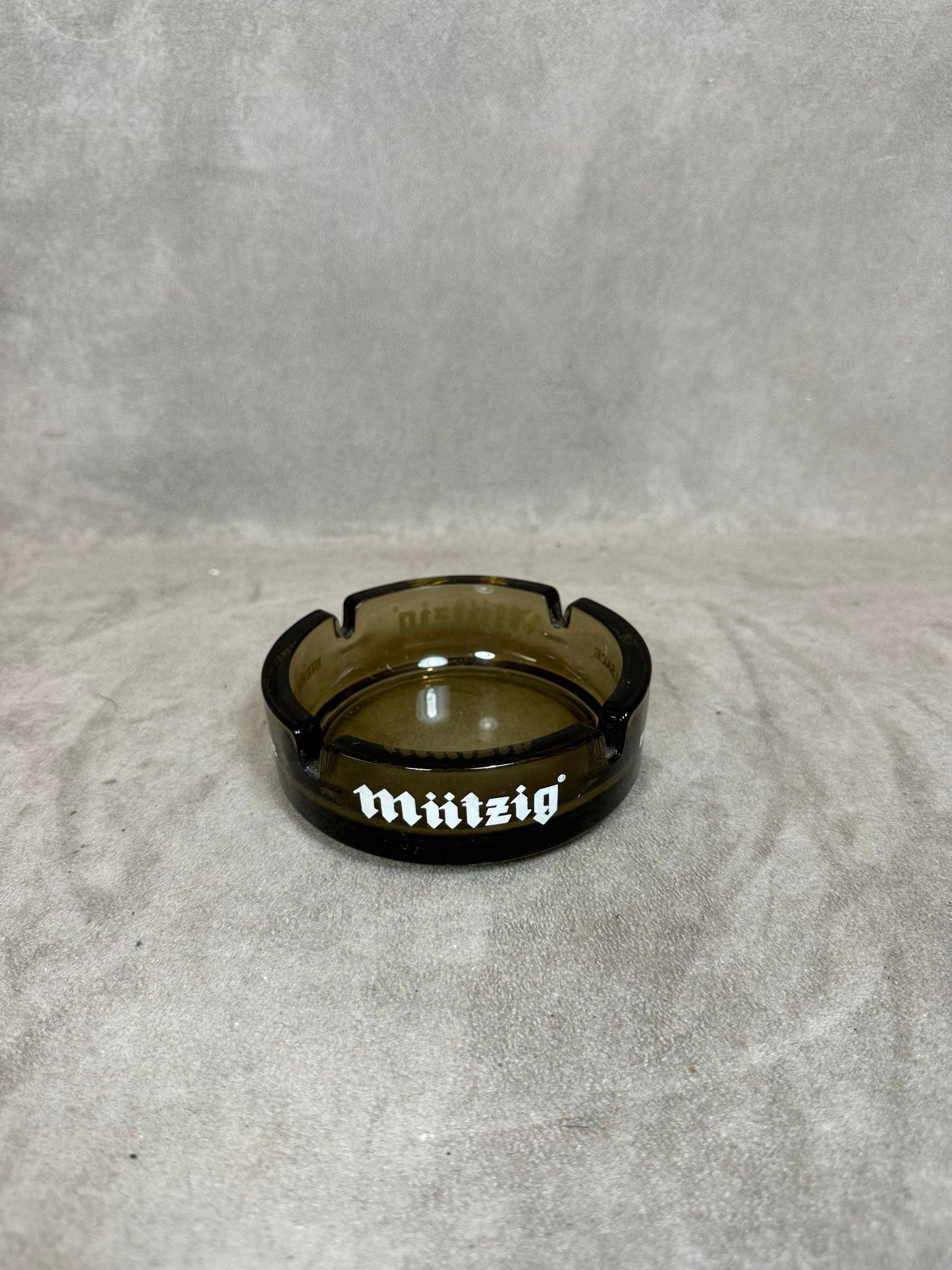 Glass Ashtray, Mutzig Alsace Beer, Made in France, Vintage 1980