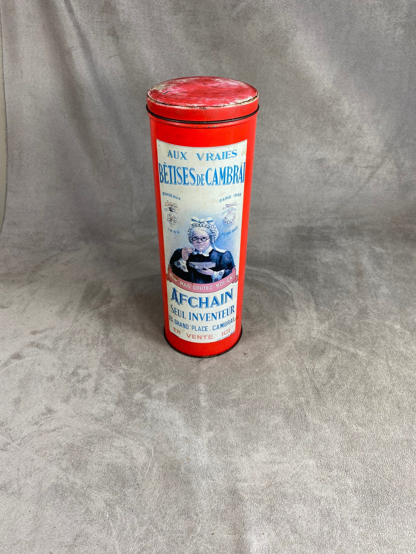 Metal box, Bêtises de Cambrai, Afchain, Made in France, Vintage 1980