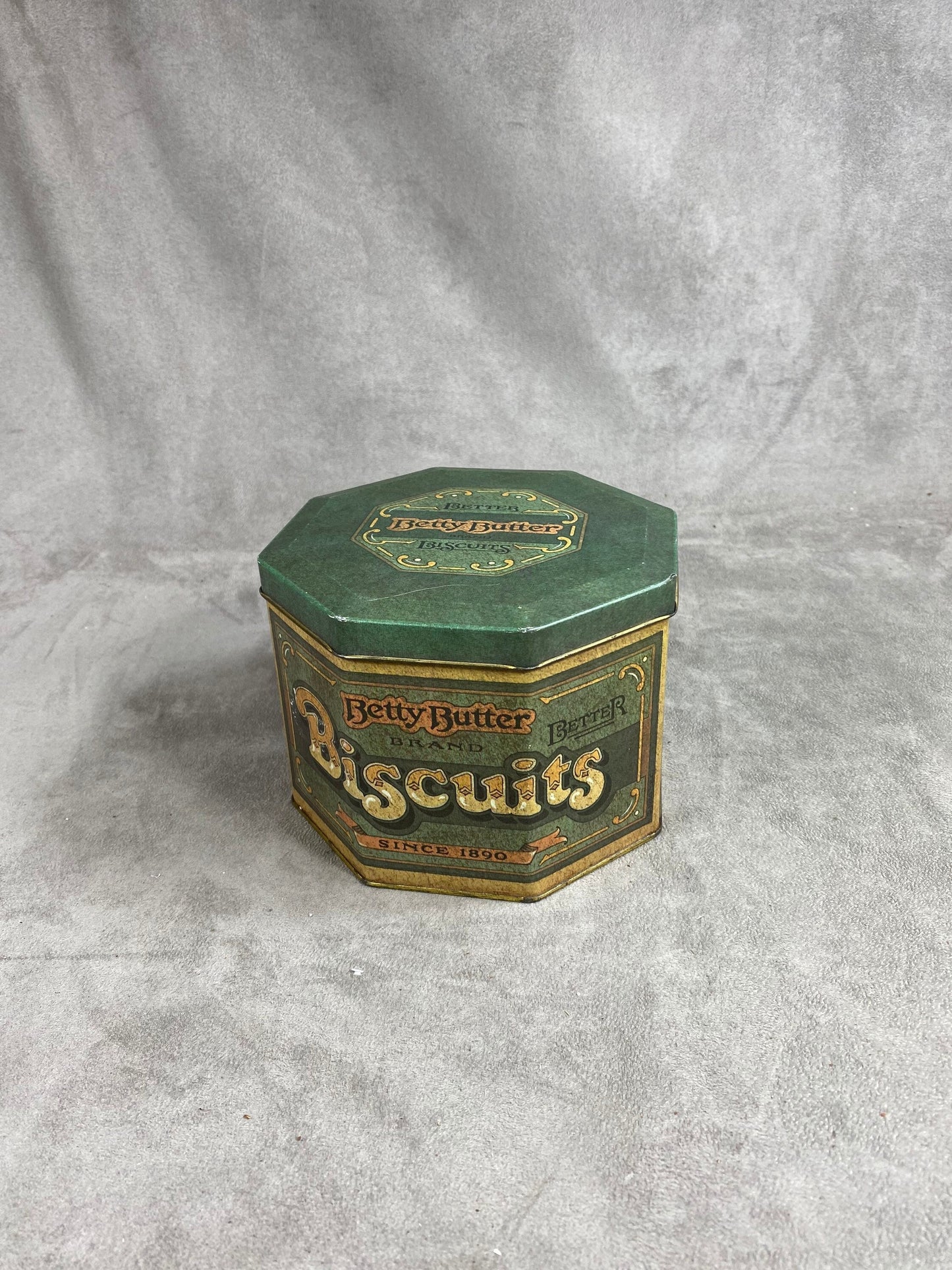Betty Butter Metal Biscuit Tin, Made in England, Vintage 1970