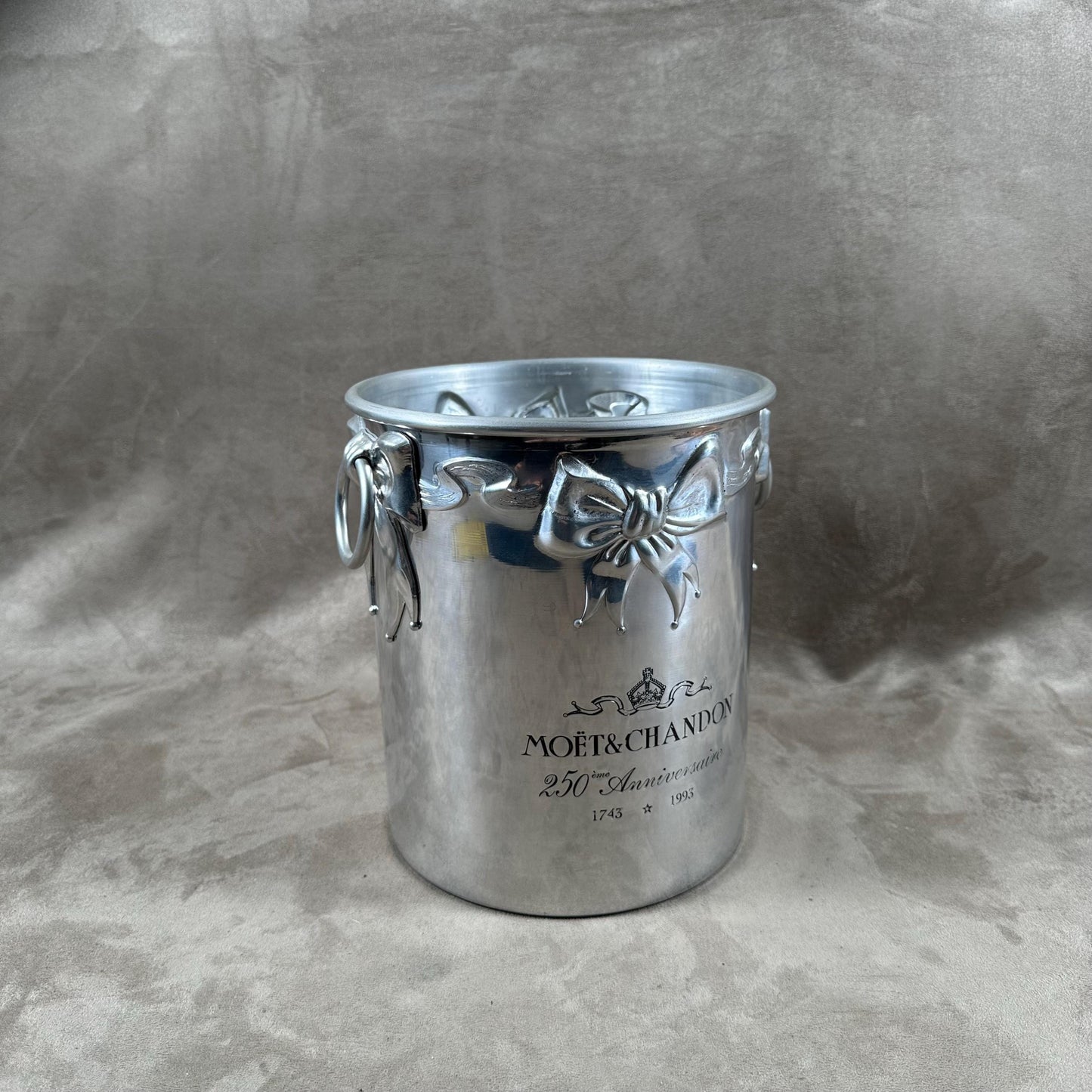 VERY RARE Möet &amp; Chandon aluminum champagne bucket special edition 250th Anniversary vintage 1970 Made in France