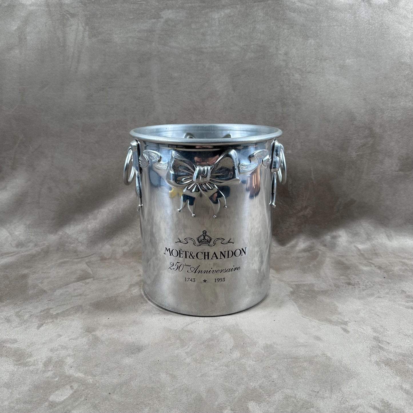 VERY RARE Möet &amp; Chandon aluminum champagne bucket special edition 250th Anniversary vintage 1970 Made in France