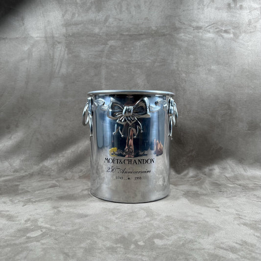 VERY RARE Möet &amp; Chandon aluminum champagne bucket special edition 250th Anniversary vintage 1970 Made in France