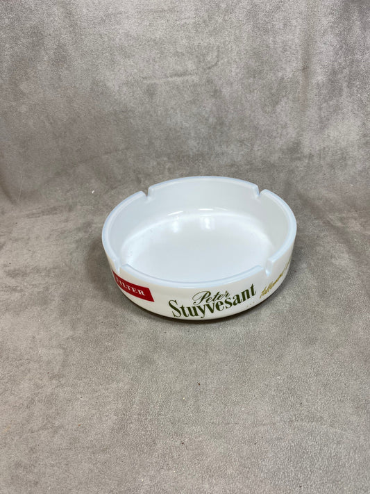 XXL Glass Advertising Ashtray, Peter Stuyvesant, Made in France, Vintage 1980