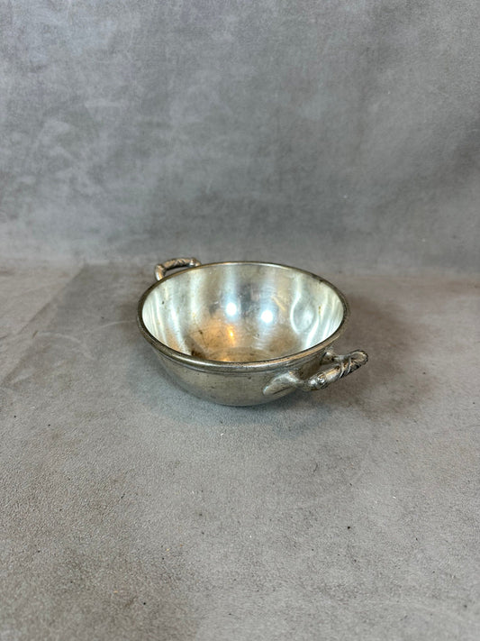 Small Silver Metal Bowl, E.Nautre, Goldsmith's Hallmark, Made in France, Vintage 1900