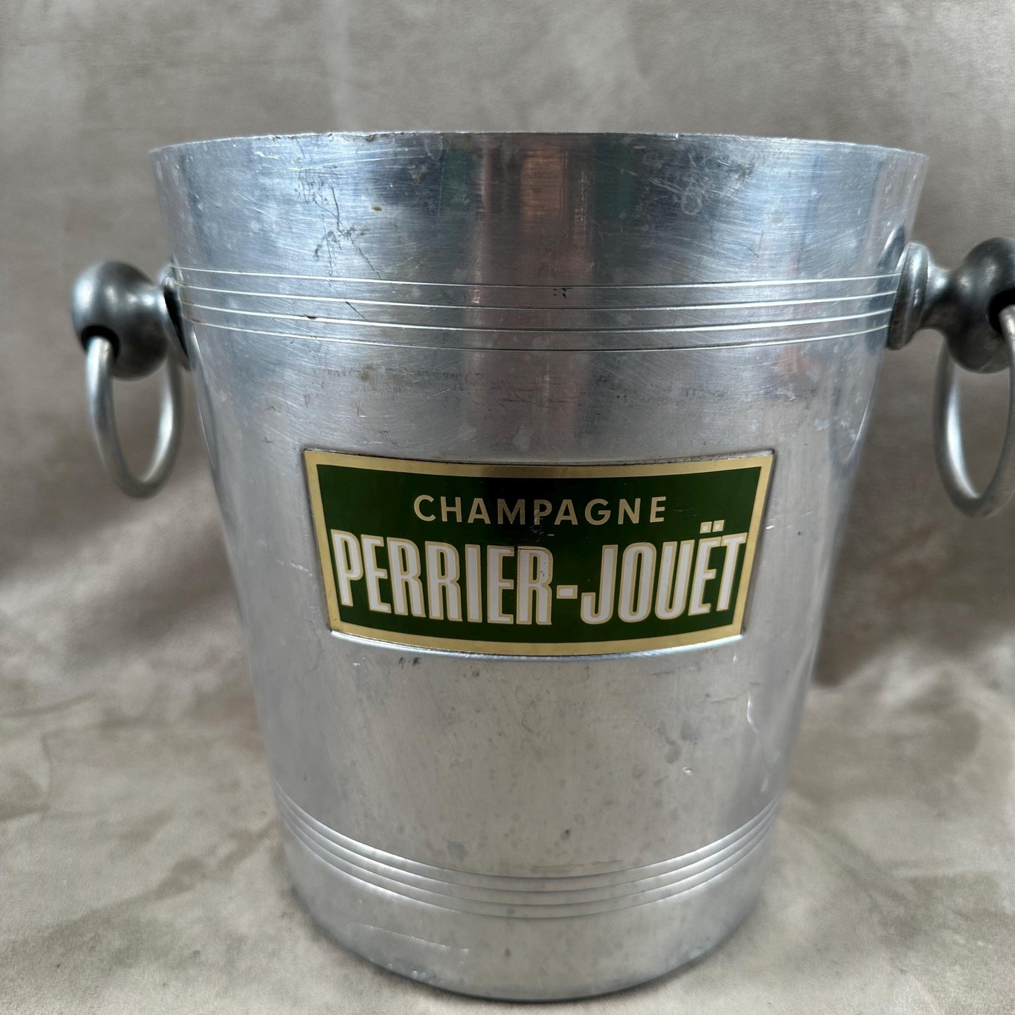 RARE Perrier-Jouet Belle époque Vintage aluminum champagne bucket made in France 1960s