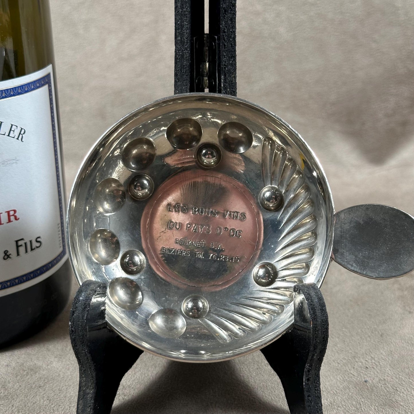 Tastevin en Acier Les bons Vins du Pays d'Oc, Made in France, Vintage 1970