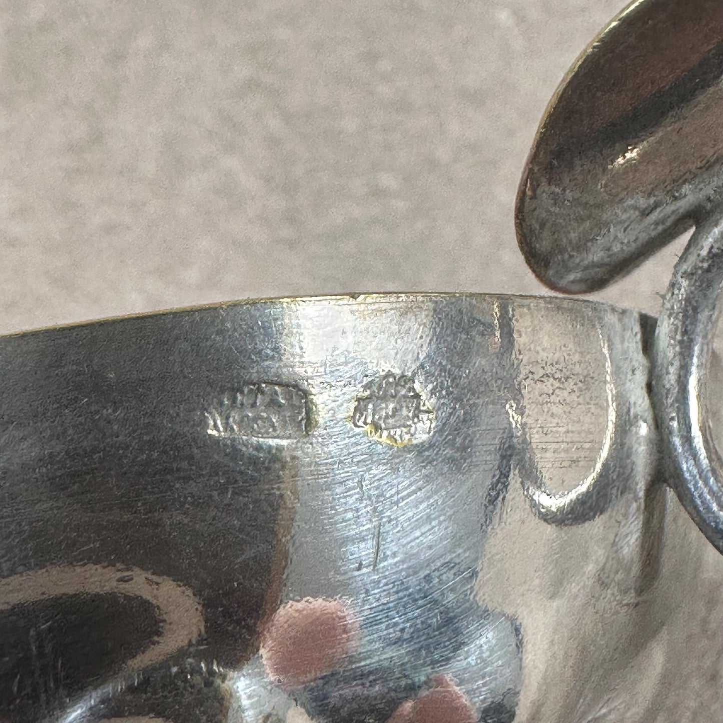 Tastevin en métal argenté, Marc Morin, Made in France, Vintage 1950