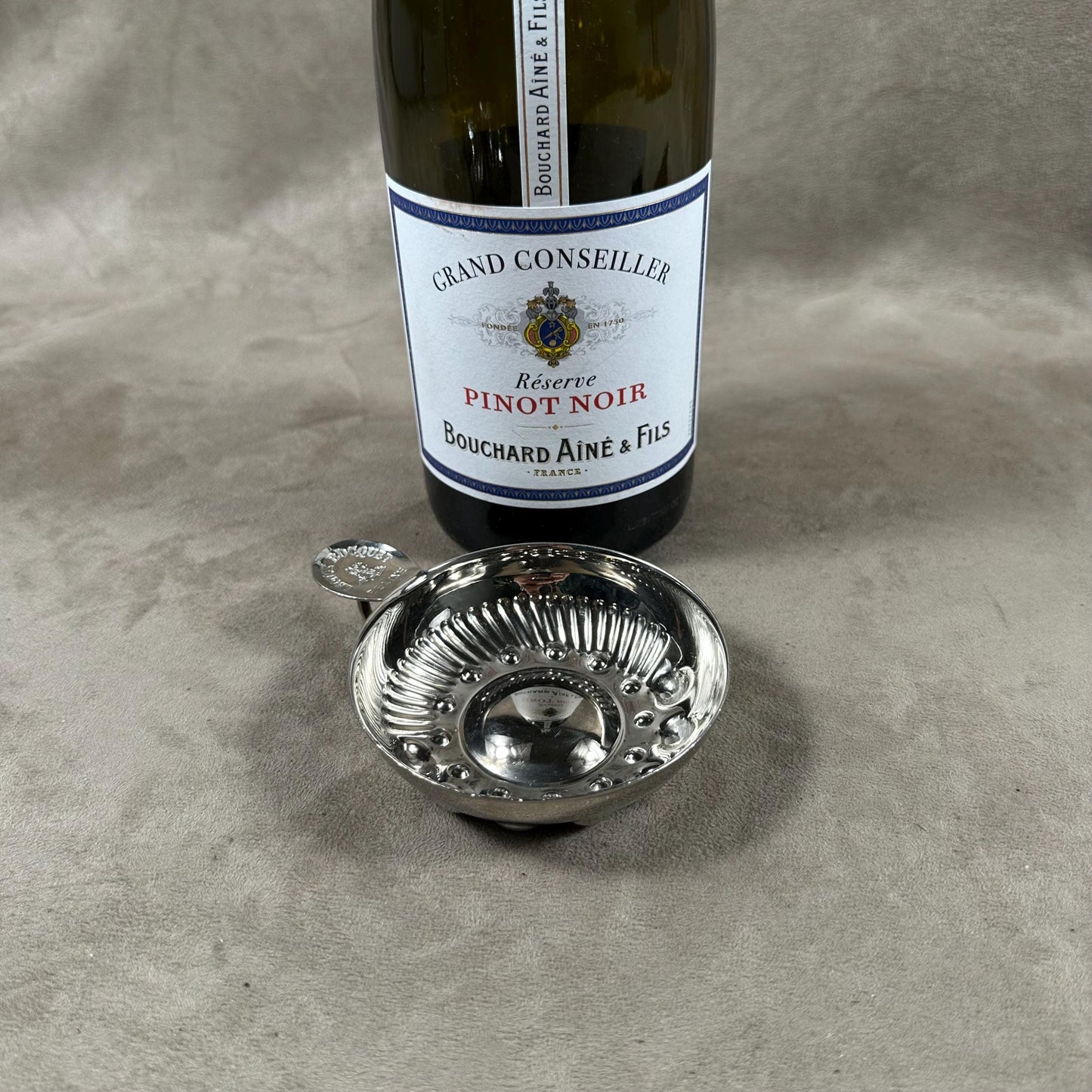 Tastevin en Acier Léonce Bocquet Beaune , Made in France, Vintage 1970