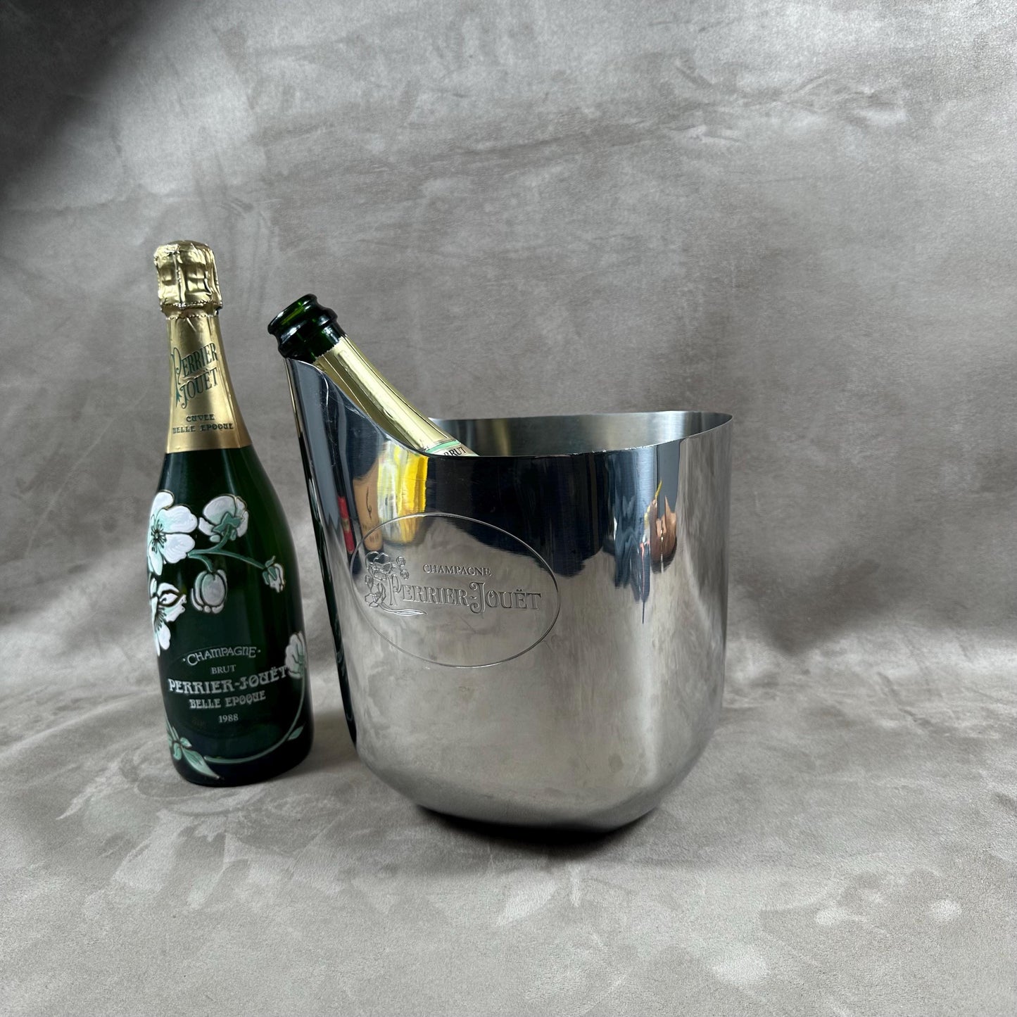 SELTENER versilberter Champagnerkühler von Perrier-Jouët, 1970er Jahre