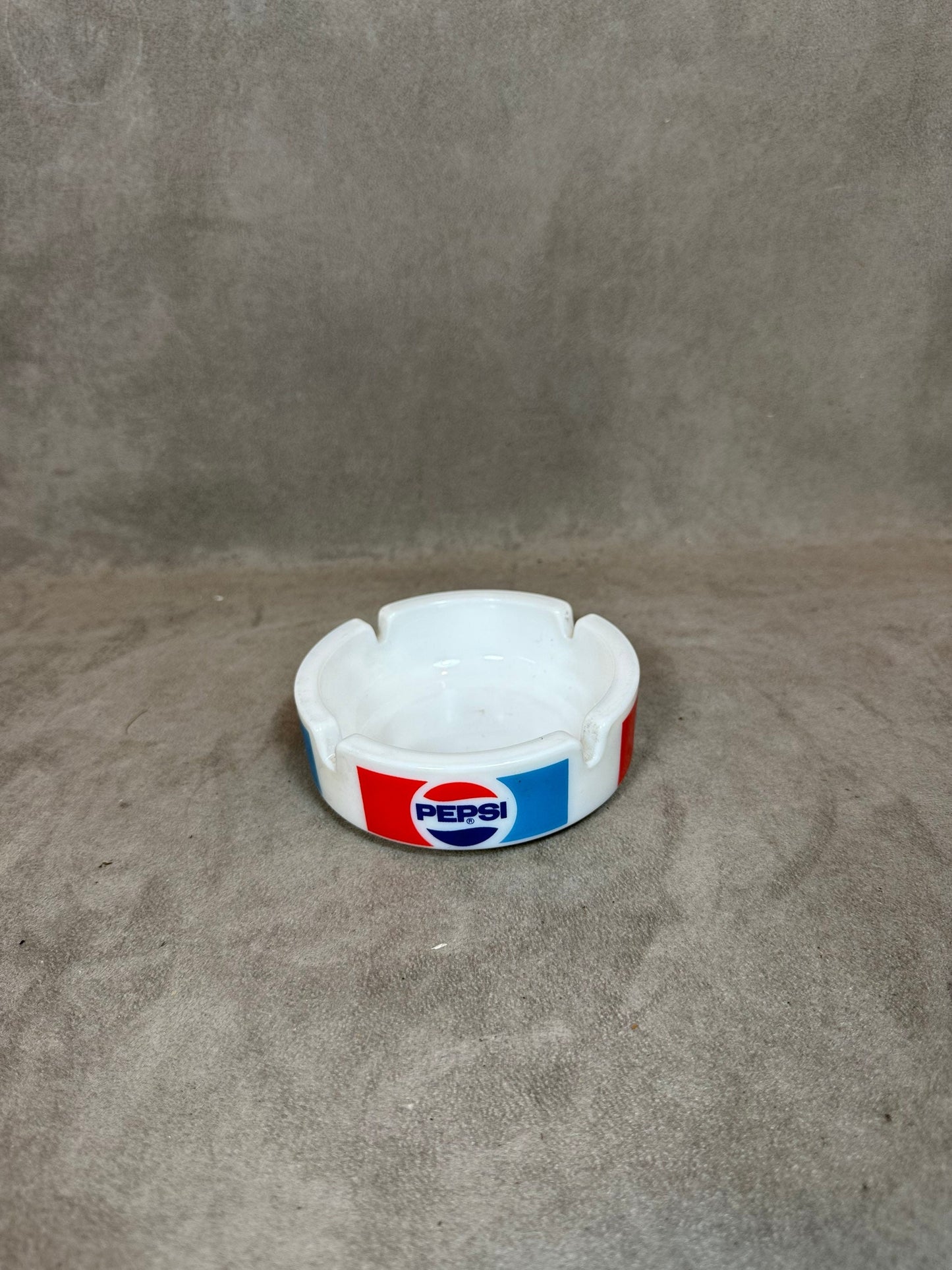 Glass Advertising Ashtray, Pepsi, Made in France, Vintage 1980