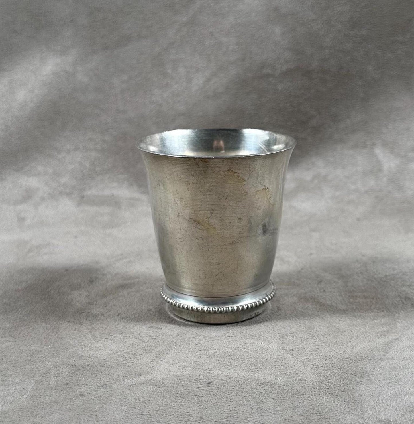 Timbale de baptêmes en métal argenté Made in France 1970's