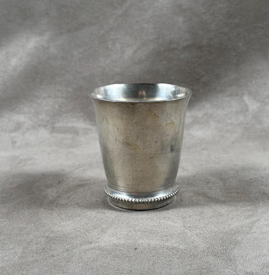 Timbale de baptêmes en métal argenté Made in France 1970's
