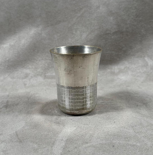 Timbale de baptêmes en métal argenté Made in France 1970's