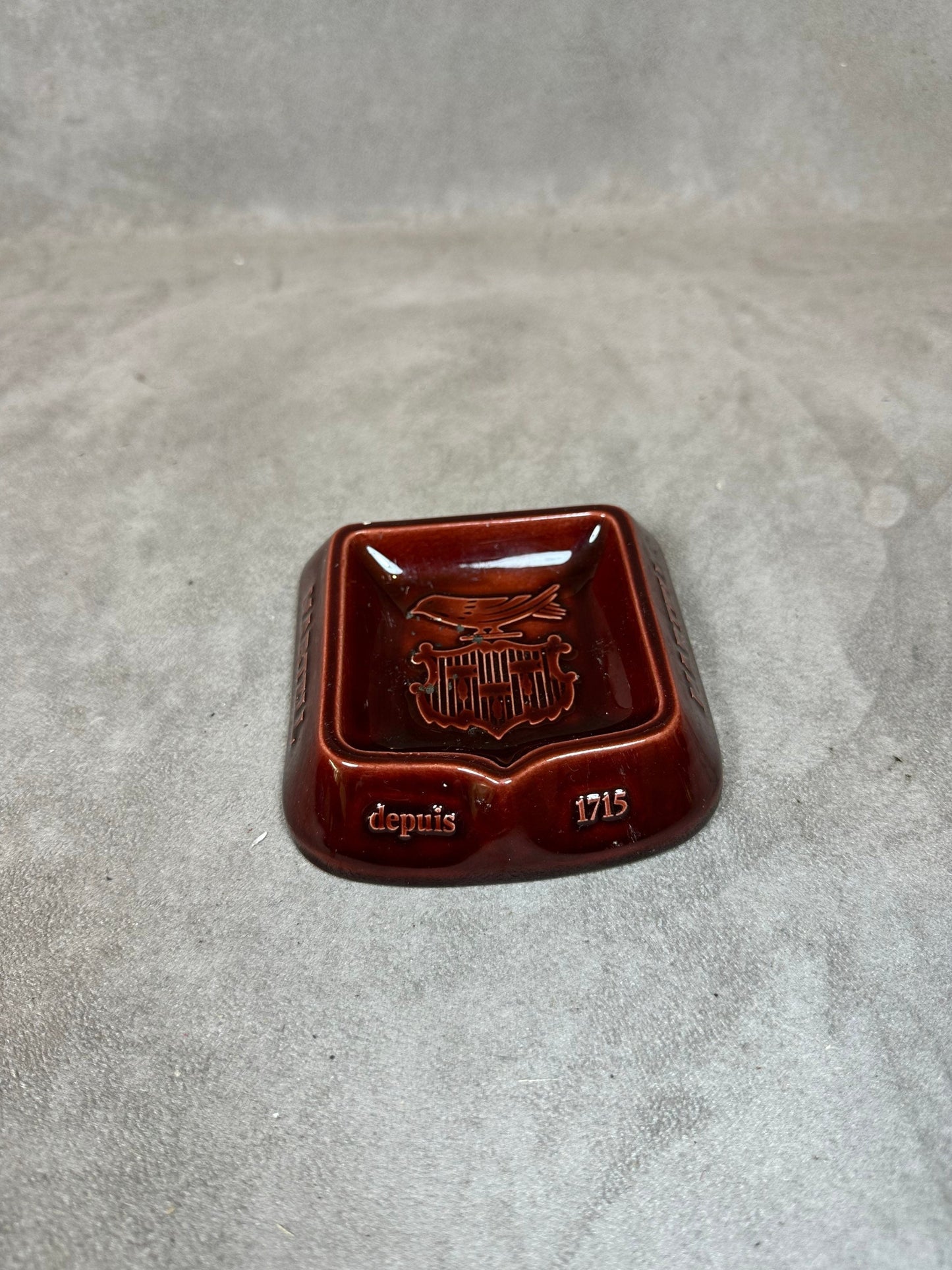 Advertising Ashtray in Earthenware, Cognac Martell, Made in France, Vintage 1980