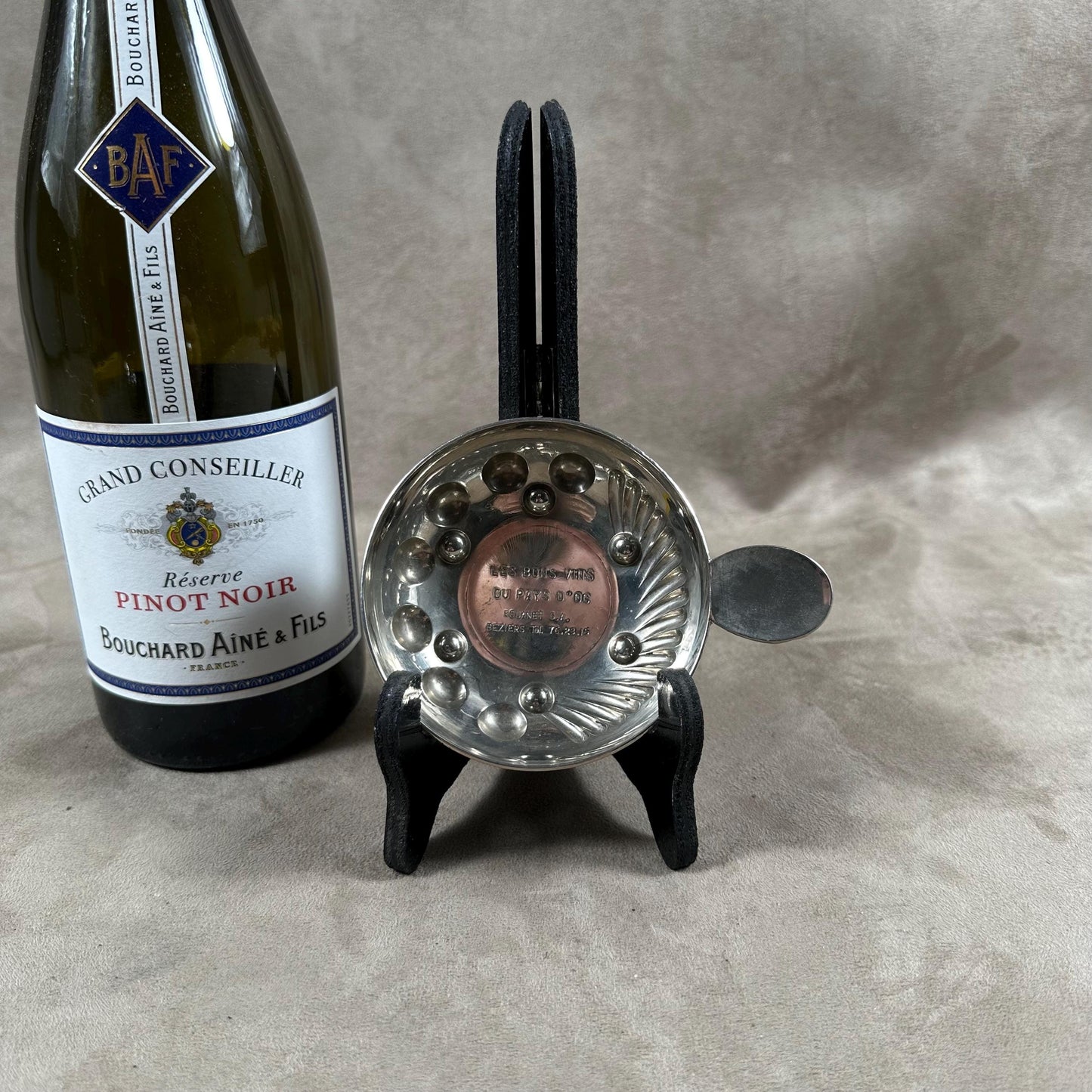 Tastevin en Acier Les bons Vins du Pays d'Oc, Made in France, Vintage 1970
