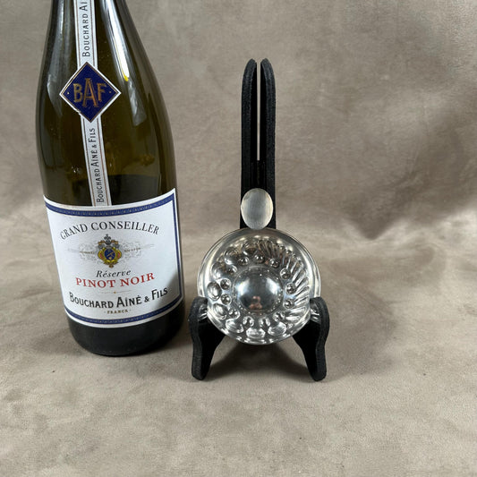 Tastevin en métal argenté, Made in France, Vintage 1950