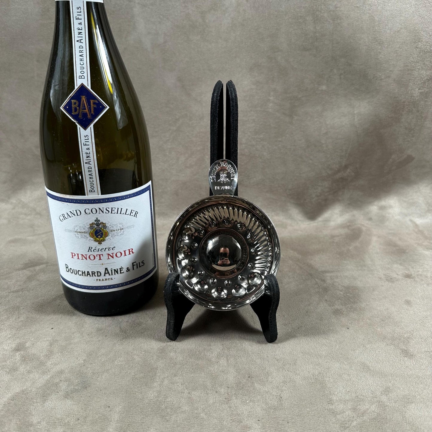 Tastevin en Acier Léonce Bocquet Beaune , Made in France, Vintage 1970