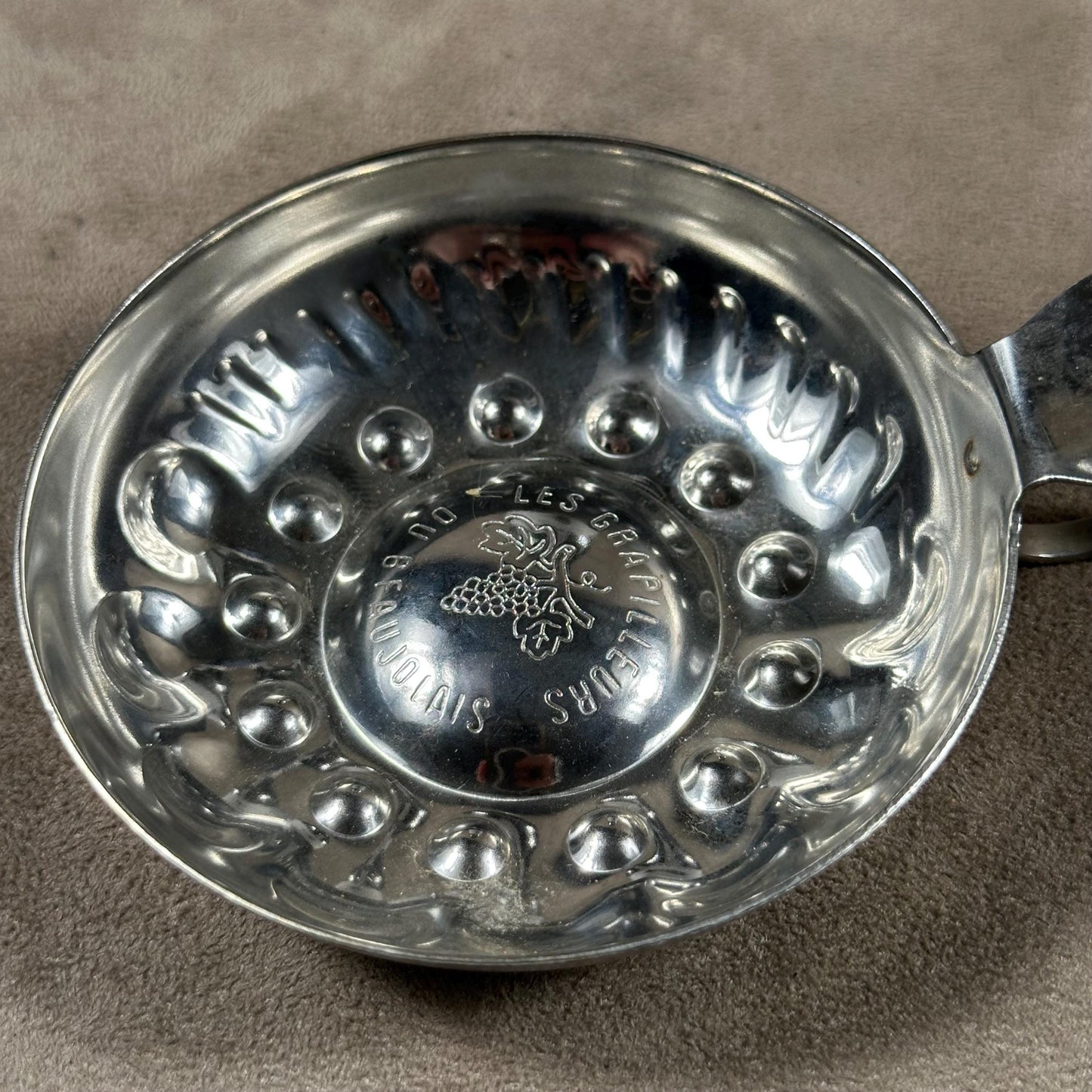 Tastevin en Acier Les Grappilleurs du Beaujolais, Made in France, Vintage 1970