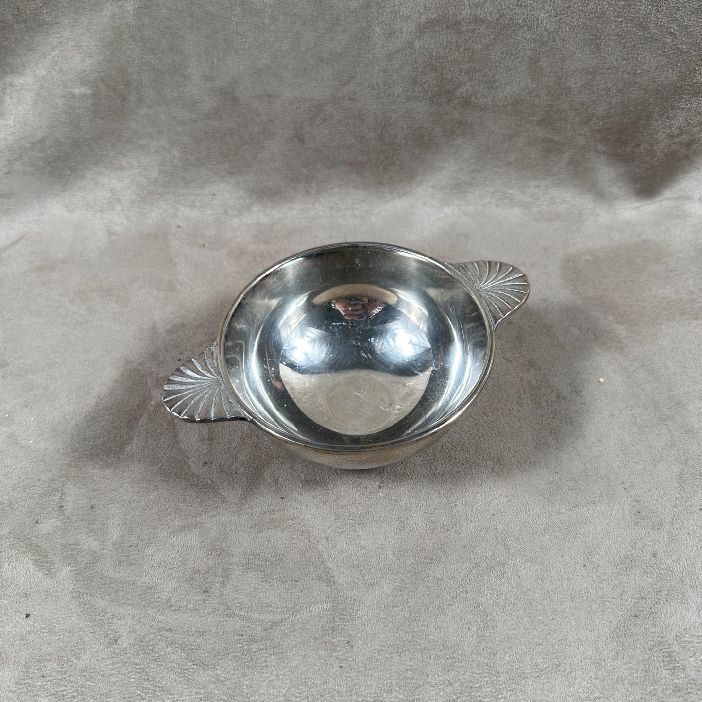 Small Silver Metal Bowl, Goldsmith's Hallmark, Made in France, Vintage 1900