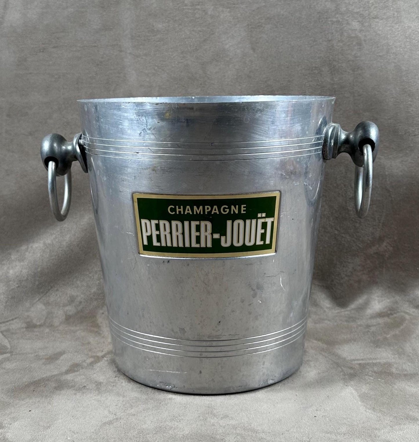 RARE Perrier-Jouet Belle époque Vintage aluminum champagne bucket made in France 1960s