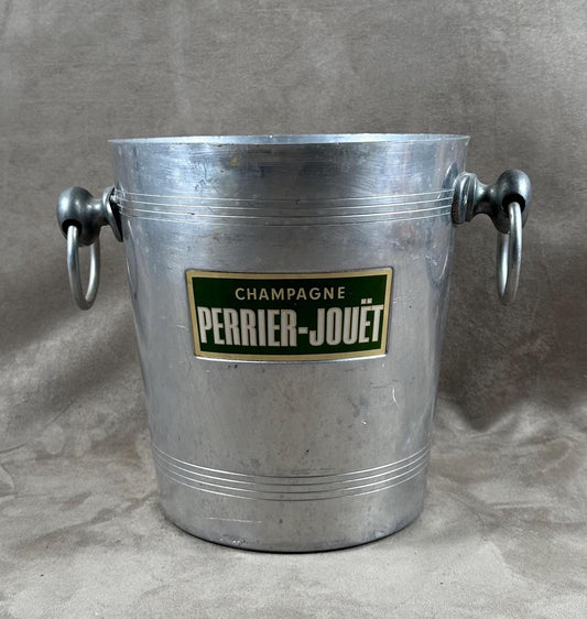 SELTENER Perrier-Jouet Belle Epoque Vintage Champagnerkühler aus Aluminium, hergestellt in Frankreich, 1960er Jahre