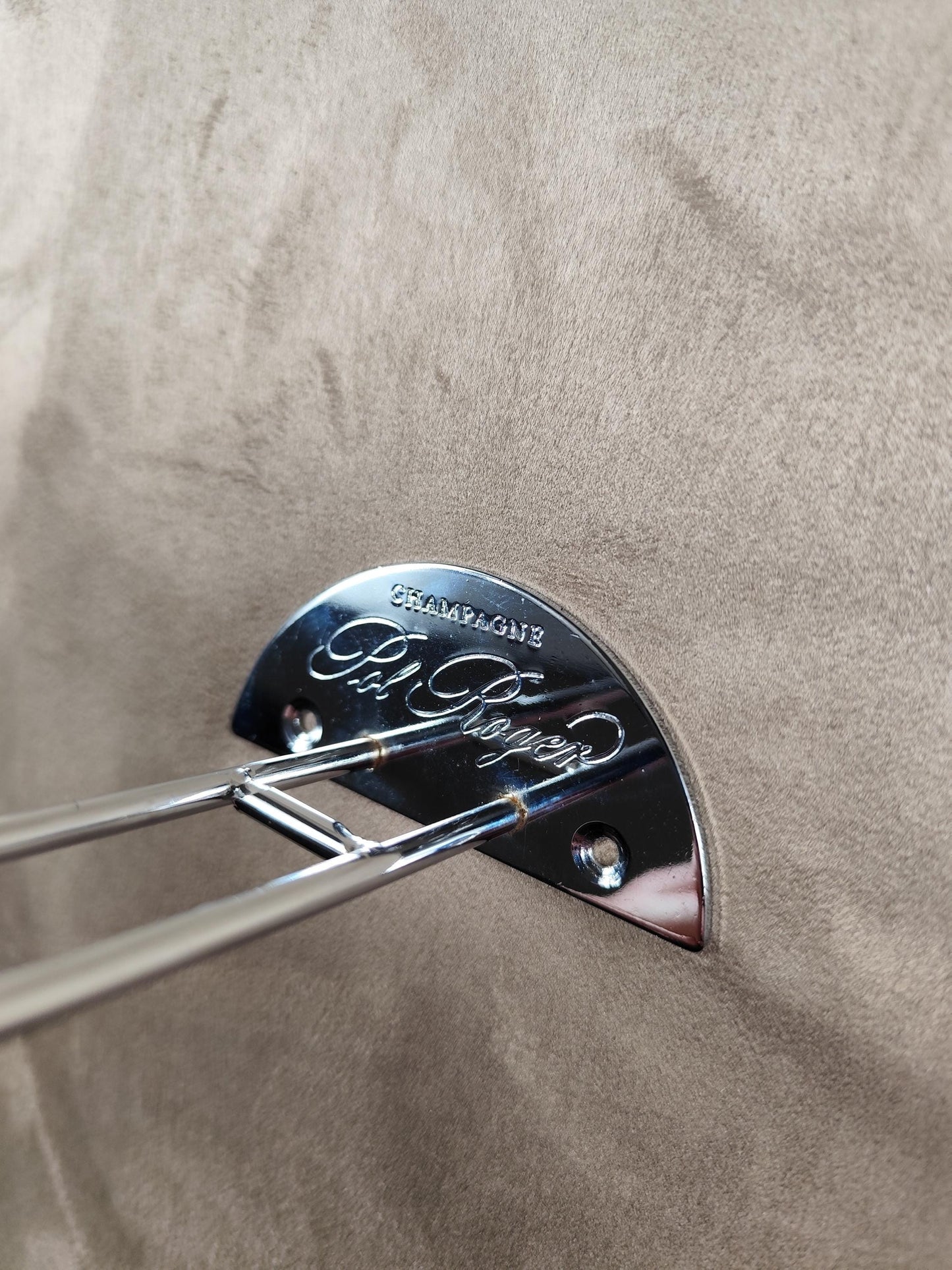 Porte verre mural pour flûte de champagne Pol Roger Made in France Vintage 1980