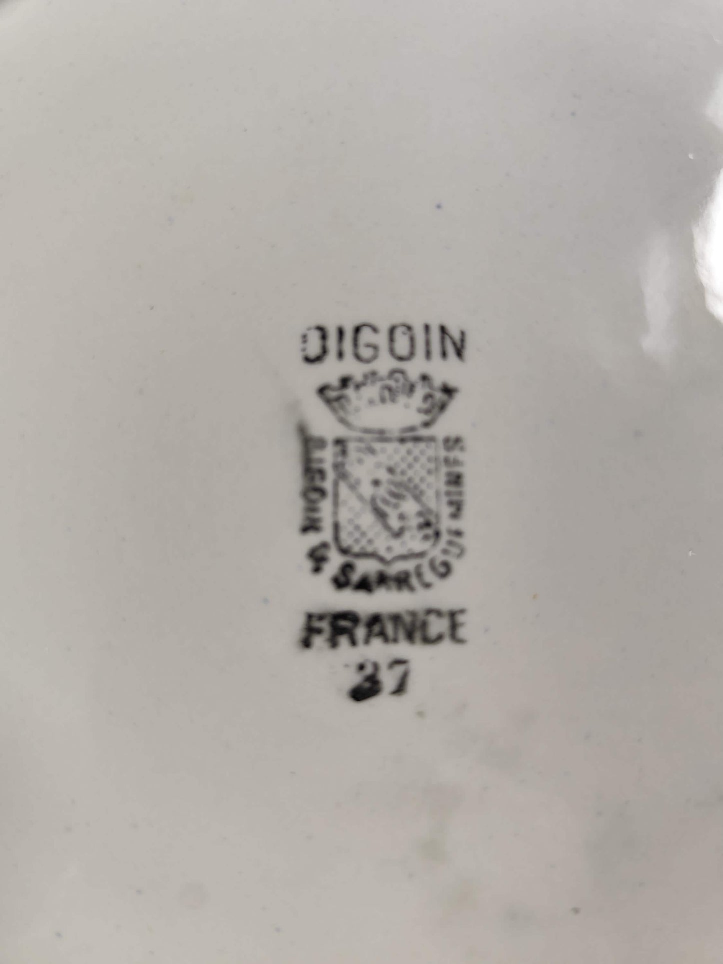 VERY RARE Nécessaire du fumeur Set de 6 pièces en Faience Art Deco par Digoin Sarreguemines Made in France Vintage 1930
