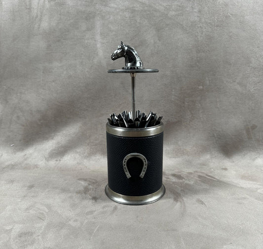 Distributeur de cigarette vintage à décor de cheval en métal Keiwa Circa 1950