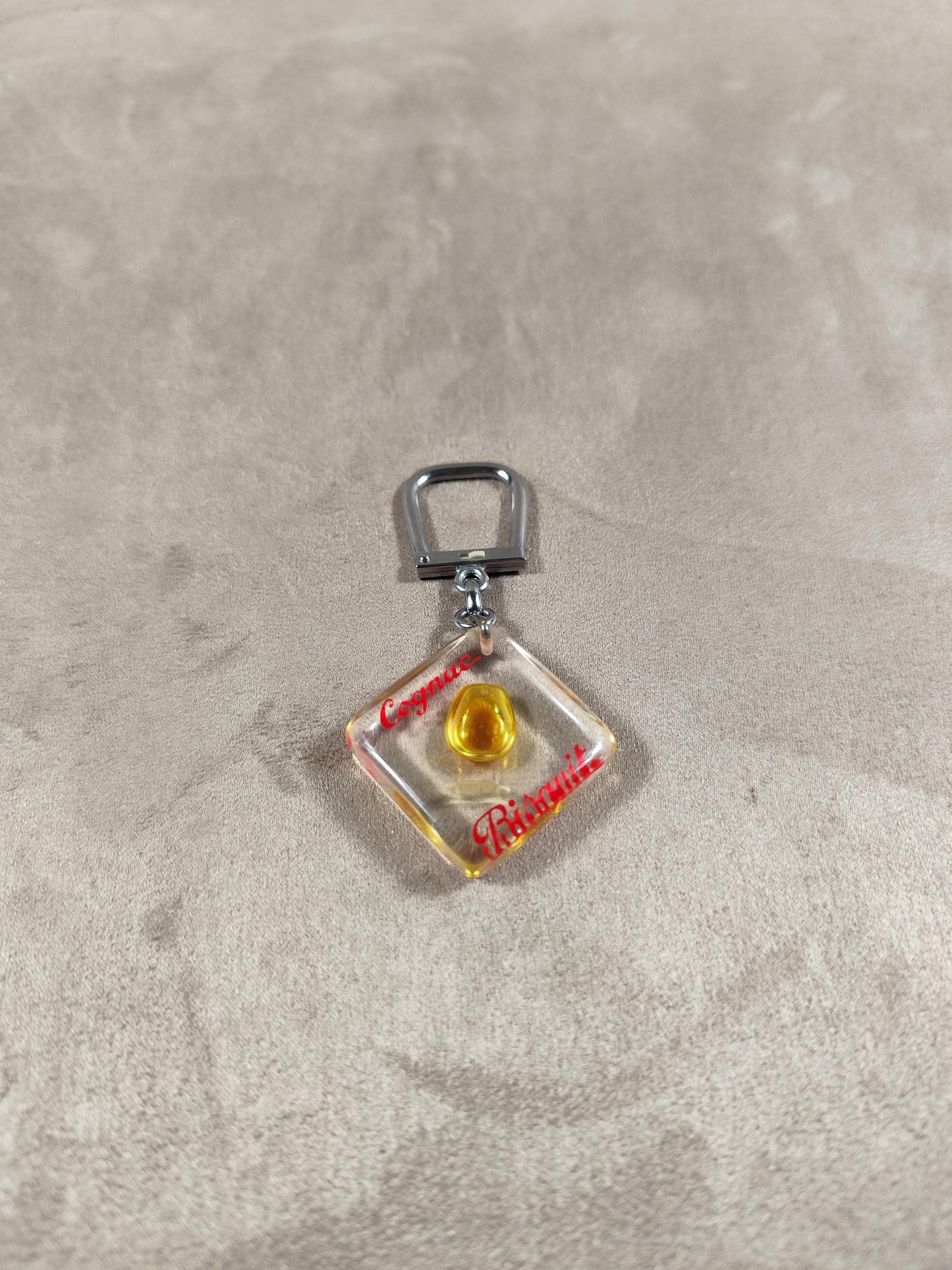 Porte clés Bourbon à bulle Cognac Bisquit Made in France Vintage 1970