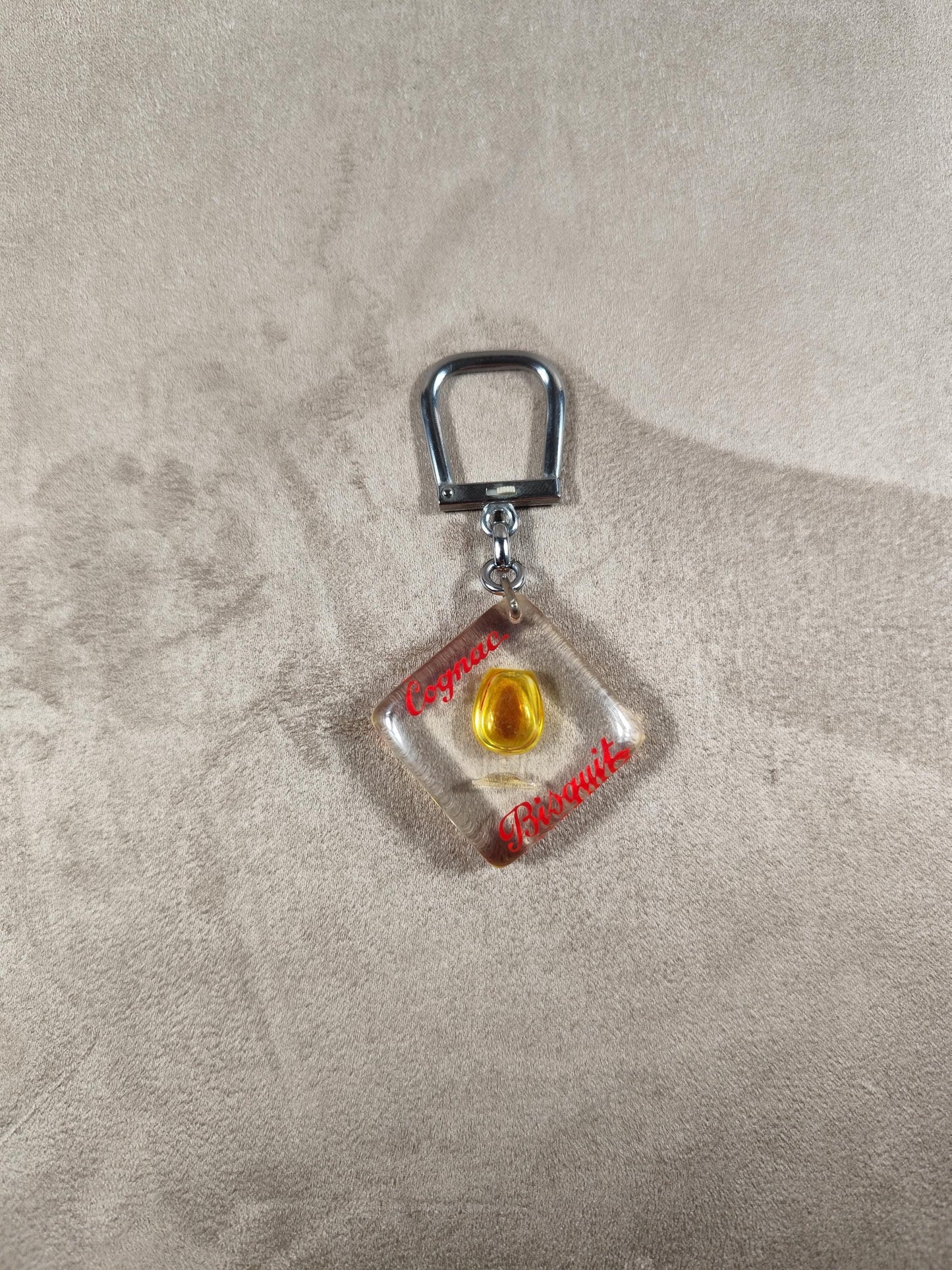 Porte clés Bourbon à bulle Cognac Bisquit Made in France Vintage 1970