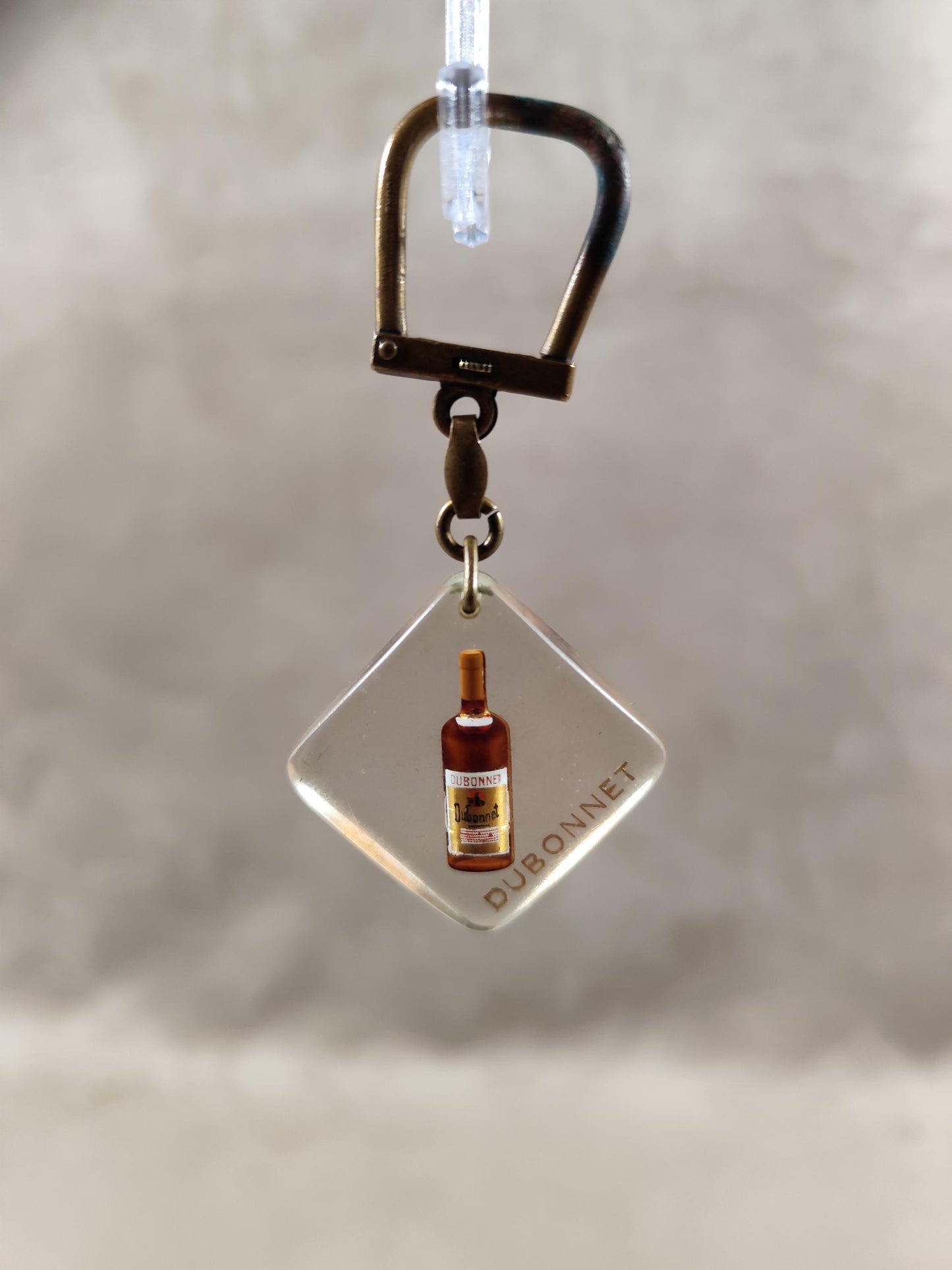 Porte clés Bourbon à bulle Dubonnet vermouth Made in France Vintage 1970