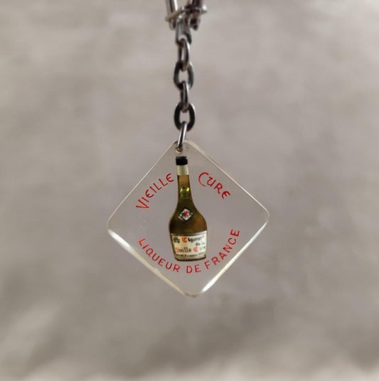 Porte clés Bourbon à bulle Vieille Cure Liqueur Made in France Vintage 1970