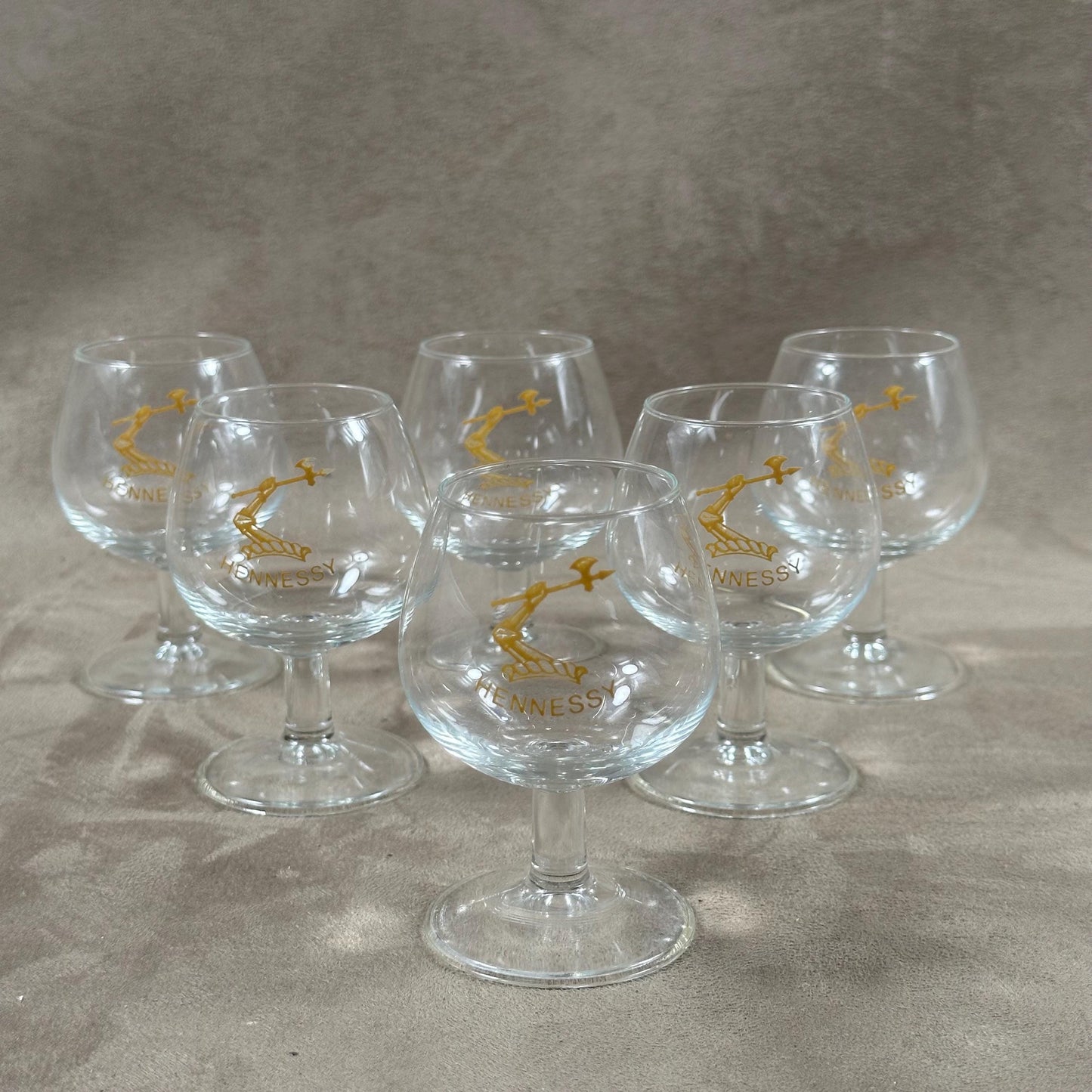 Lot de 6 Verres Hennessy vintage Made in France