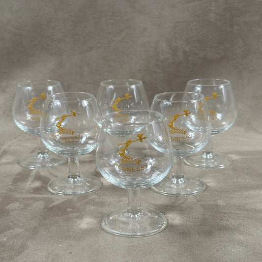 Lot de 6 Verres Hennessy vintage Made in France