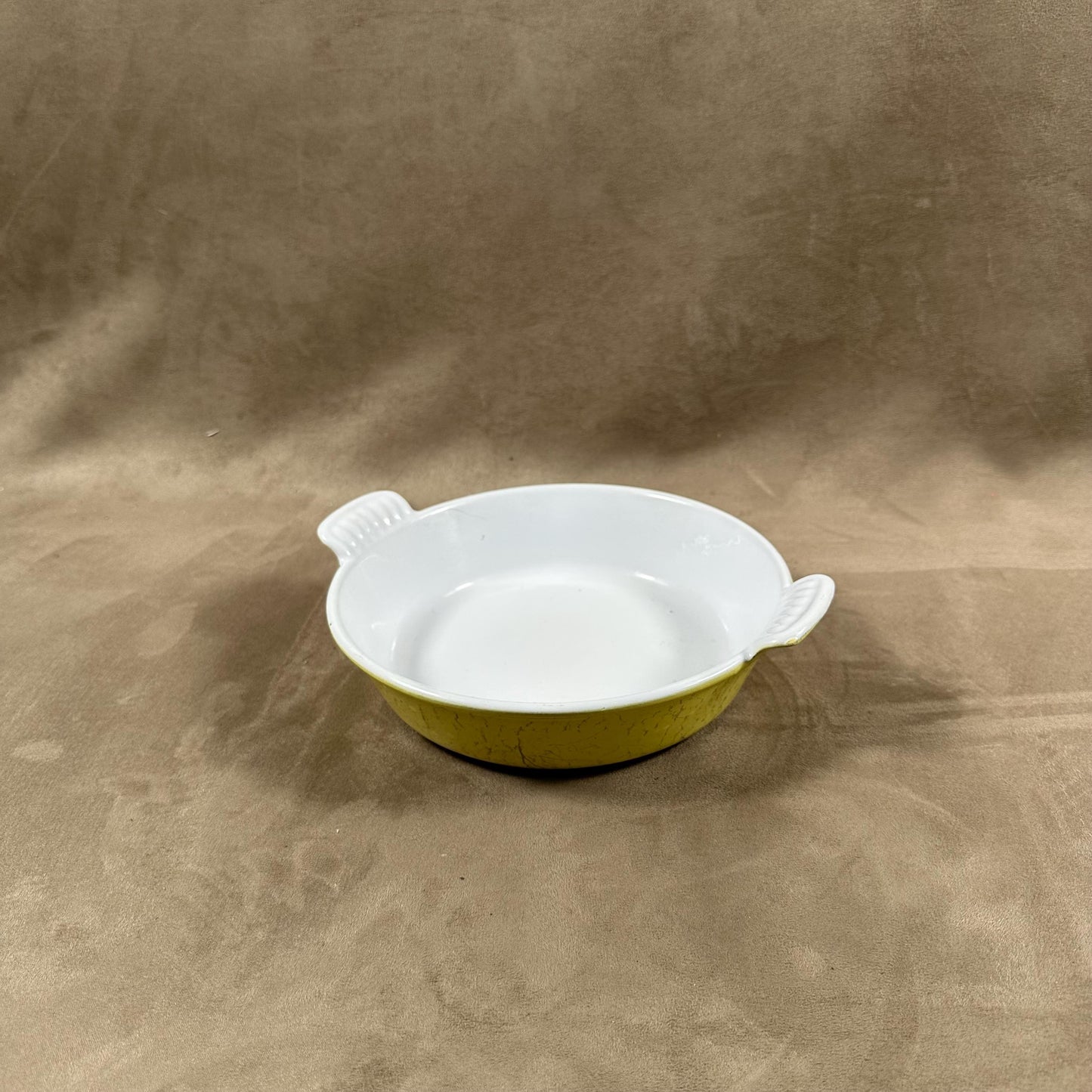 Plat en fonte jaune Le Creuset vintage Made in France Années 1980
