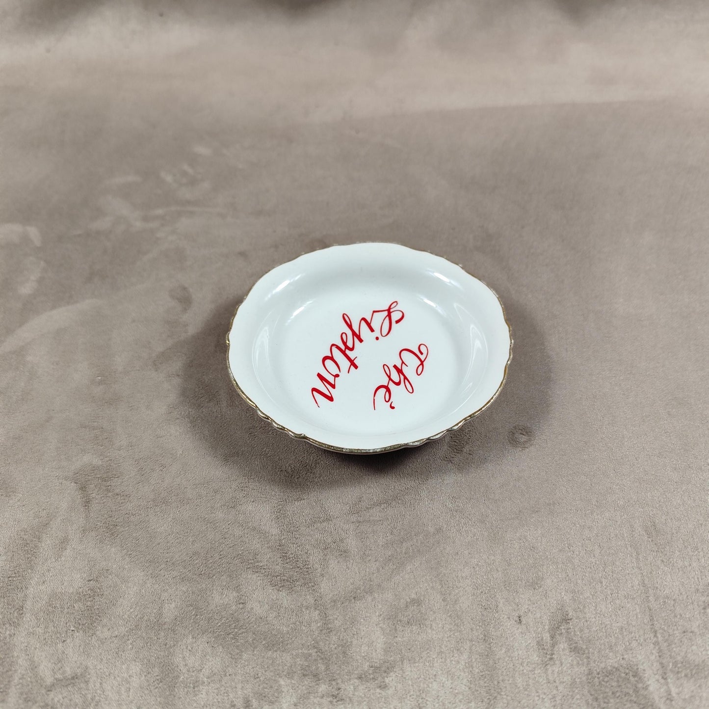 Cendrier Publicitaire en faience Thé Lipton par Moulin des Loups Made in France Vintage 1980