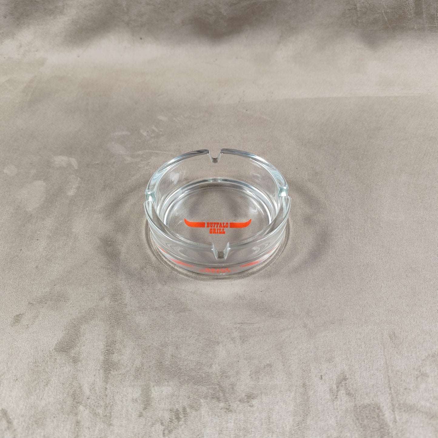 Cendrier publicitaire vintage en verre restaurant Buffalo Grill Made in France
