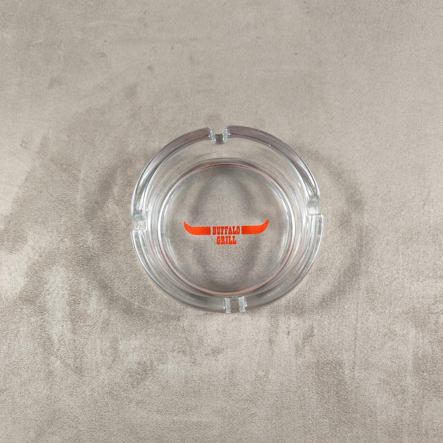 Cendrier publicitaire vintage en verre restaurant Buffalo Grill Made in France