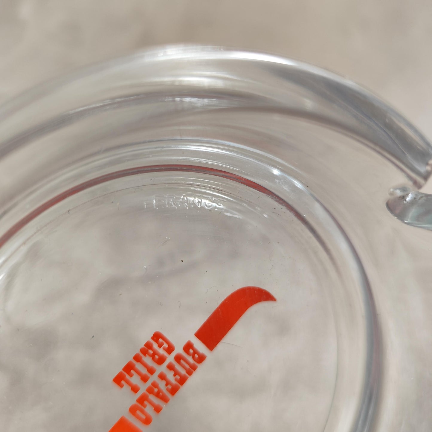 Cendrier publicitaire vintage en verre restaurant Buffalo Grill Made in France