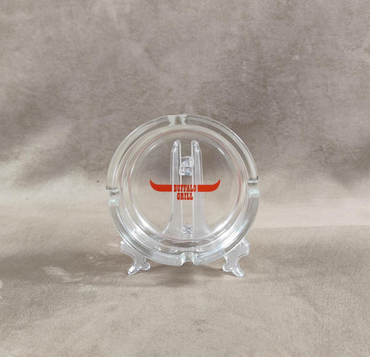 Cendrier publicitaire vintage en verre restaurant Buffalo Grill Made in France